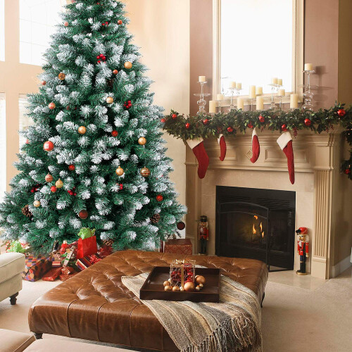 SunJas Artificial Christmas Tree Pine Material PVC (120cm, 390pints) 2