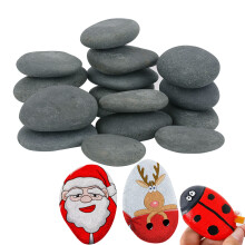 Hisredsun 16 Pcs Painting Rock,pebbles for Arts and Craft Painting,Smooth Large Pebbles for painting,Natural river Stone 5-8cm