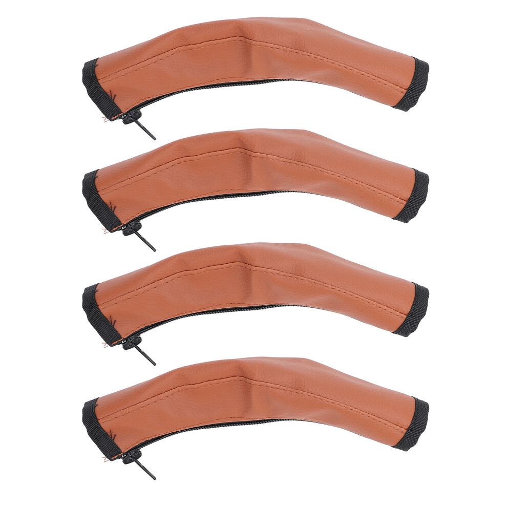 4pcs PU Handle Covers for Stroller Brown 25x10.5cm