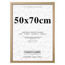 Fabian Clarke London? Large 50x70cm Modern Oak Wooden Picture Photo Frame Ideal for Prints and Posters Hang Portrait or Landscape