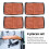 4pcs Brown PU Leather Stroller Handle Cover, Washable & Zippered 5