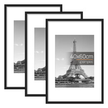 upsimples 3 Pack 40x60 Frame, Black 40x60cm Picture Frames, Wall Hanging Photo Frame