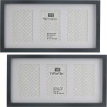 Multi Photo Frames 3-6x4'' Black 2Pack frames 4x6'', College frames 3-4x6'' Family Photo Frames, Multiple Photoes 4x6'Picture frames for Tabletop and