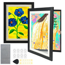 Kids Art Frame, 2 PACK Kids Artwork Display Frame Front Opening A4 Picture Frame, Changeable Childrens Artwork Display Photo Storage Frames Kids Art