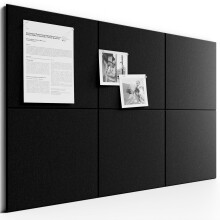 Bumusty Large Cork Board 36"x24" Alternative - 6 Pack Felt Wall Tiles with 40 Safe Removable Adhesive Tabs, 30 Pushpins, Cork Boards for Walls Pin