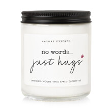 Thinking of You Gifts Sympathy Gift, No Words Just Hugs Sympathy Candle, Lavender Scented Memorial Candles, Condolence, Grief & Bereavement Gift for