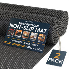 DIY Doctor Anti Slip Gripper Rolls 2 Pack ? 190 x 30cm Non Slip Rug Underlay for Laminate Flooring ? Carpet and Rug Grippers ? Rubber Mat Shelf and