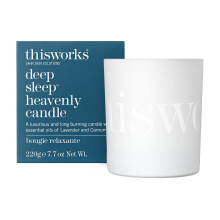This Works Deep Sleep Heavenly Candle, 220 g - Luxury Candle Enriched with Essential Oils of Lavender, Camomile and Vetivert - Hand Poured Scented