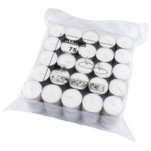 Olympia 8 Hour Tealights White Wax Candles Mood Lighting Pack of 75