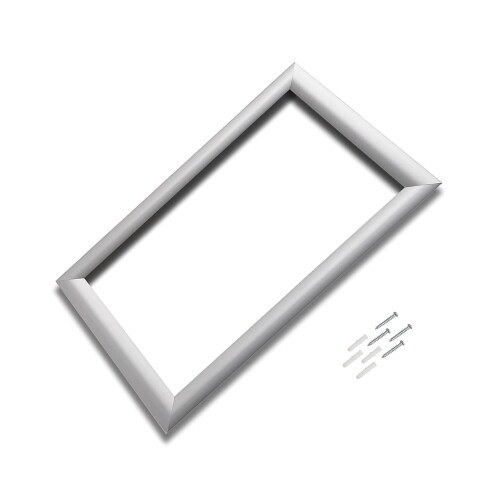 A4 Snap Frame Silver 10 Pack- Aluminium Clip Frames - Wall Mount Picture Frames - Posters Display Holder - Front Opening Picture Frame Clips 1