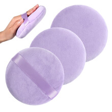 Extra Large Velour Body Powder Puff 5 Inch Ultra Soft Washable for Face and Body Makeup