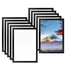 CENBEN 10PCS A4 Magnetic Photo Frames, Self Adhesive Magnetic Picture Frames, Magnet Poster Frame Magnet A4 Paper Display Frame for Paintings, Photos,