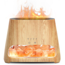 SALKING 2-in-1 Ultrasonic Essential Oil Diffuser & Himalayan Salt Lamp, Aromatherapy Diffuser Cool Mist Humidifier with Auto Off Function, 100% Pure