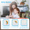 Yunbaoit Rainbow Disk Visual Timer with Protective Case, 60 Minute Countdown Timer for Kids and Adults, Silent Time Management Tool(Blue Rainbow) 3