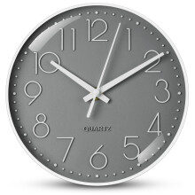 Aolso Wall Clock Silent & Non Ticking Modern, 8 inch Battery Operated Round Wall Clock, Easy to Read, Modern Quartz Design Decorative Indoor Kitchen