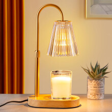 Candle Warmer Lamp Dimmable Timer: Electric Candles Melting Light for Wax Jar Height Adjustable Candle Heater for Indoor Flameless Burner with 2 Bulbs