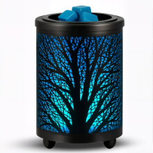 Layove Electric Wax Melt Warmer PTC Heating Plate with 7 Colors LED Changing Light Warmer Fragrance Wax Burner for Home Office Gifts & Decor(Black