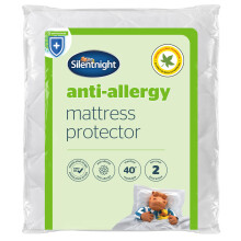 Silentnight Anti Allergy Mattress Protector - Ideal for Allergy and Asthma Sufferers Protecting Against Bacteria and Dust Mites - Bed Cover Pad with