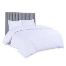 Sapphire Collection Luxury 100% Egyptian Cotton Duvet Quilt Cover & Pillowcase Bedding Set (White, King)