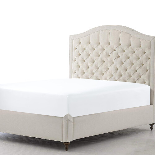Sapphire collection 300 Thread Count 100% Egyptian Cotton Fitted Sheets (Super King, White)
