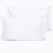 NTBAY 2 Pack 500 Thread Count 100% Egyptian Cotton Oxford Pillowcases, Super Soft and Breathable Euro King Pillow Cases | Hotel Quality Pillow Shams,