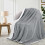 Aisbo Sherpa Fleece Blanket Grey Throws - Thick Warm Soft Throw Blanket for Bed Double Size, 150x200cm Fluffy Microfiber Solid Twin Blankets for Sofas 2