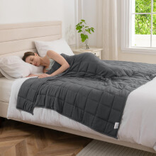 Good Nite Weighted Blanket Adult Heavy Weight Blanket for Improved Sleep Relaxes Body (Grey, 8kg, 150x200cm)