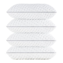 BedStory Pillows 4 Pack Memory Foam Pillows for Sleeping, Soft & Firm Pillow for Neck and Shoulder Pain, Hypoallergenic Hotel Adjustable for Side