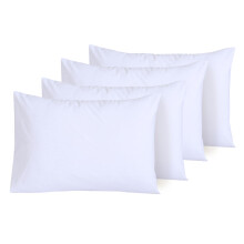 NAFAY LIVING White Pillow Cases 4 Pack Cotton 300 Thread Count - Hotel Quality Pillow Covers with Envelope Enclosure - Breathable & Super Soft