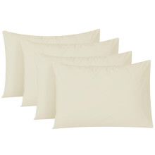 NAFAY LIVING Pillow Cases 4 Pack Cotton 300 Thread Count - Hotel Quality Pillow Covers with Envelope Enclosure - Breathable & Super Soft Housewife