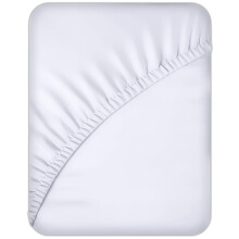 ACRALI HOME Small Double Fitted Sheet - 40cm Extra Deep Pocket, Microfiber White Bottom Sheet - Easy Care, Hotel Quality Soft Bedsheet - Breathable,