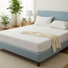 IMFAA Quilted Mattress Protector - Extra Deep Stretch Skirt? Mattress Topper ? Anti Allergy and Breathable Fitted Mattress Cover. (White, Super