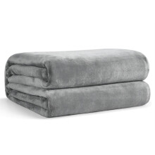 EHEYCIGA Fleece Blanket Grey Throws for Sofas Fluffy Warm Soft Blanket for Bed Settees Armchairs, Fit All Season, Double Size,150x200cm