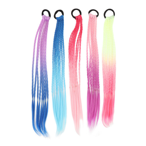 5 pezzi di extension per capelli a gradiente di colore per coda di cavallo 1