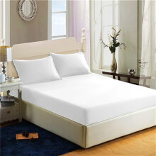 200 Thread Count 100% Egyptian Cotton Fitted Sheet - 16"/40cm Extra Deep Fitted Bed Sheet - Luxury Ultra Soft Bottom Sheet - Deep Pocket Stretches Up