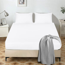 My home store Fitted Sheet 25 cm Deep Brushed Microfiber Ultra Soft No-Iron Wrinkle-Resistant Plain Dyed Fitted Bed Sheets Hypoallergenic Breathable