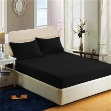 200 Thread Count 100% Egyptian Cotton Fitted Sheet - 16"/40cm Extra Deep Fitted Bed Sheet - Luxury Ultra Soft Bottom Sheet - Deep Pocket Stretches Up