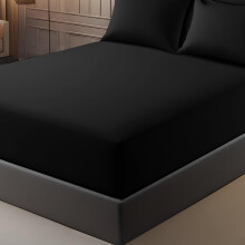 Pamposh Super King Fitted Sheet Extra Deep Pocket 40 cm (16 inches) Durable Elastic Bed Sheets - Premium Brushed Microfibre Superking Fitted Sheet -