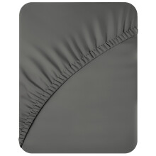 ACRALI HOME Double Fitted Sheet, 40cm Extra Deep Pocket, Microfiber Gray Bottom Sheet for Double Bed - Easy Care Hotel Quality Soft Bedsheet -