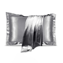 UQQU 2 Pack Natural Mulberry Silk Pillowcase for Hair and Skin Health, Standard Size 50 x 75 cm Pillow Case, Soft Smooth Cooling Premium Grade Silk