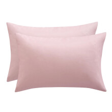 RUIKASI Pink Pillow Cases 2 Pack - Rose Pink Plain Pillowcases with Envelope Closure Breathable Premium Brushed Microfiber Set of 2 Pillow Covers