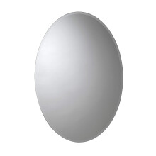 Croydex Orwell Oval Aluminium Bathroom Mirror Cabinet, Single Door Bathroom Cabinet with Mirror, Recessed/Surface Mount, easy Hang 'n' Lock
