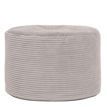 icon Milano Cord Bean Bag Pouffe, Grey, Large Pouffe Footstool with Filling Included, Footrest, Bedroom, Living Room, Living Room Furniture