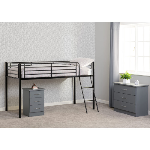 Seconique Seconique Kora 3' Single Mid Sleeper Bed in Black 1