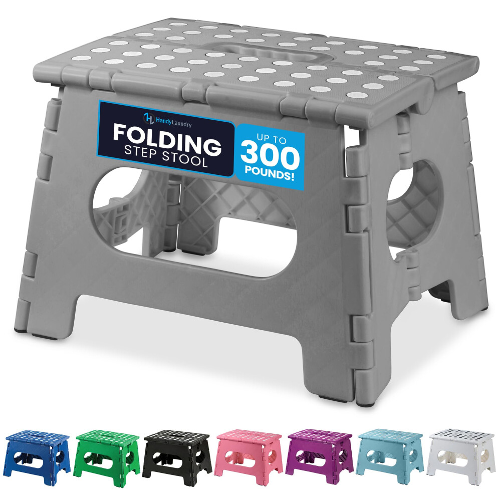 Handy Laundry Folding Lightweight Step Stool - Sturdy Enough To Support Adults And Safe Enough For Kids - Opens Easy With One Flip - Great For 5051222803509