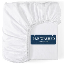 King Fitted Sheet, Pre-Washed, Deep Pocket 14 inch (35 cm) - Easy Care - Soft Brushed Microfibre Fabric - Shrinkage and Fade Resistant - Bottom Sheet