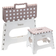 Bisoo Step Stool - 27 cm / 11 in - Folding Step Stool for Toddler Kids & Adults - Cute Color for Bathroom, Kitchen & Bedroom - High Folding Step Stool