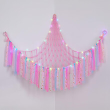Ellaseek Toy Hammock Soft Cuddly Toys Storage for Stuffed Animals Corner Hanging Net Soft Plushies Macrame Organiser for Girls Bedroom Accessories