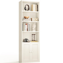 Coleshome 6-Tier Bookcase with Doors and Cabinet, Bookshelf Floor Standing Display Storage Shelf, Bookcases for Home, Office, Living Room, Bedroom,
