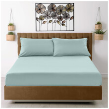 GC GAVENO CAVAILIA Fitted Sheet King Size (25cm) Deep Pocket - Microfiber Bed Sheets Duck Egg - Breathable, Fade & Wrinkle Resistant - Elasticated